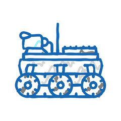 autonomous robot icon doodle illustration