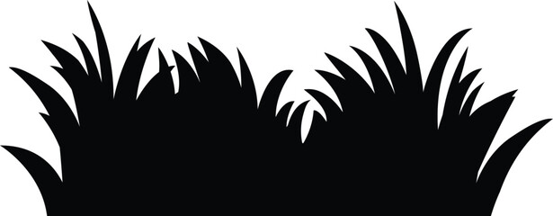 grass silhouette vector