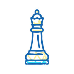 queen chess icon doodle illustration
