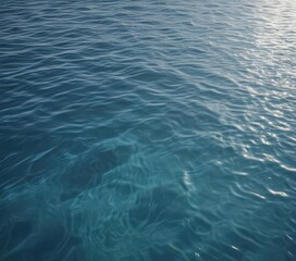 Obraz premium Serene blue water, gentle ripple, sunlit surface, ocean, lake