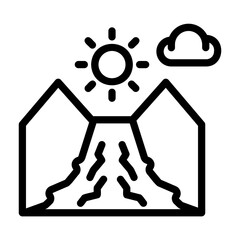 perito moreno Line Icon