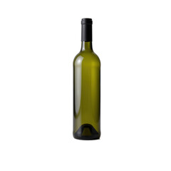 A sleek green wine bottle with a black cap, perfect for any elegant setting.