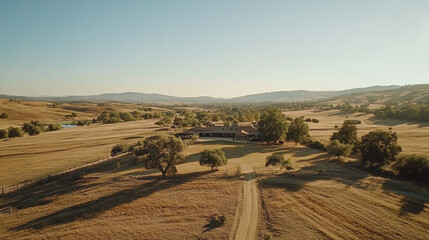 Obraz premium Ranch House in Valley