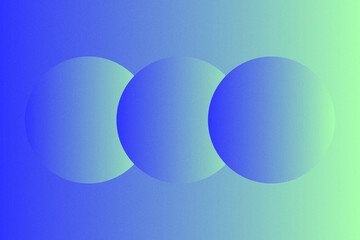 Wavy Curvy Circular and Circle Shapes and Designs Green and Blue Colors Grainy Texture Modern Abstract Background Geometric Background