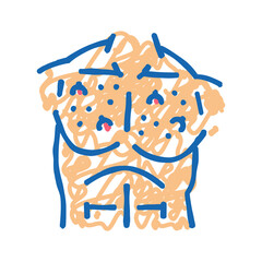 chest ingrown hair icon doodle illustration