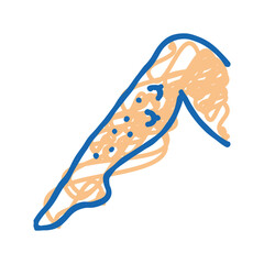 legs ingrown hair icon doodle illustration
