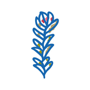 rotala rotundifolia seaweed icon doodle illustration