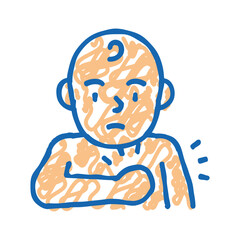 scratch reflex icon doodle illustration