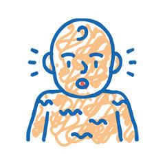 startle reflex icon doodle illustration