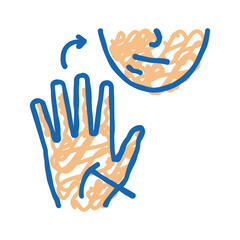 palmomental reflex icon doodle illustration