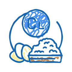 Fototapeta premium cl vitamin icon doodle illustration