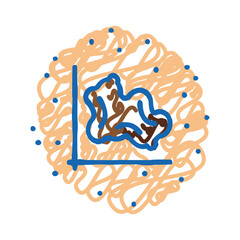 uneven borders mole melanoma icon doodle illustration