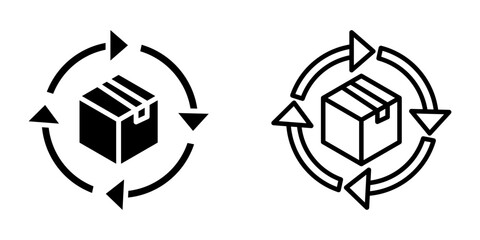 Obraz premium Supply chain outline icon on white background