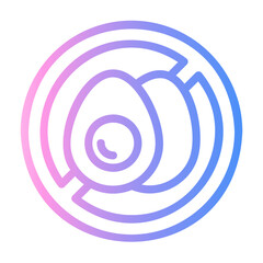 no egg Line Gradient Icon