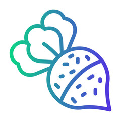 radish Line Gradient Icon