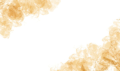 Yellow Gold Ink Abstract Flow Border Background Design Poster Template Art Decoration