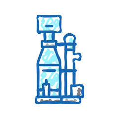 protein skimmer aquarium fish icon doodle illustration