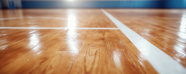 Polished Wood Court Floor