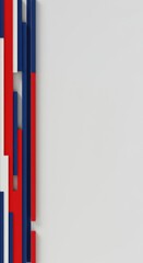 Abstract Geometric Design Red Blue White Stripes Modern Minimalist Background Wallpaper