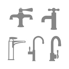 Collection of Vintage Various Faucet Designs Illustration