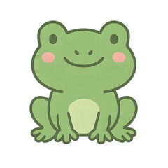 Fototapeta premium A cheerful frog character illustration, isolated on transparent background