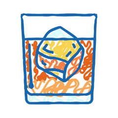 whiskey beverage drink icon doodle illustration