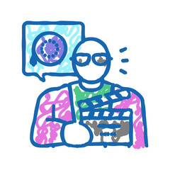 producer video film icon doodle illustration