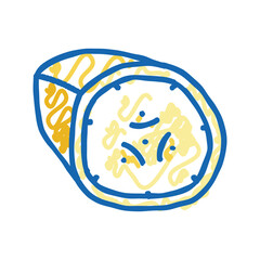 cut banana icon doodle illustration
