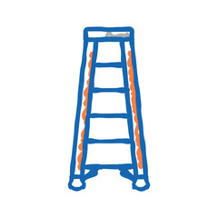ladder tool repair icon doodle illustration