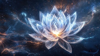 Cosmic Bloom: A Celestial Lotus Flower