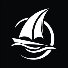 sailing ship silhouette, silhouette of a sailboat, silhouette of a sailing ship