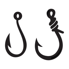 fishing hook, set of fishing hook, fishing hook vector illustration