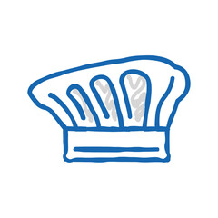 toque hat cap icon doodle illustration