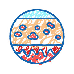 skin rashes hiv symptom icon doodle illustration