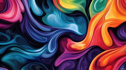 Obraz premium Abstract Swirls of Color