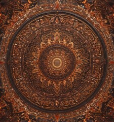 Intricate kaleidoscope, rich hues, flowing patterns, geometric, visual, psychedelic