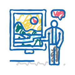 art consulting interior design icon doodle illustration