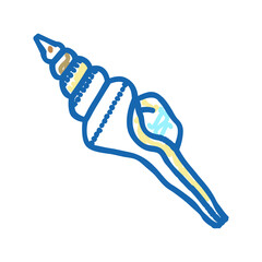 spindle sea shell beach icon doodle illustration