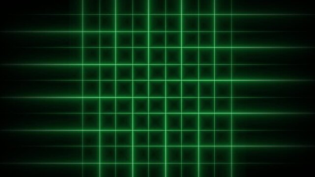 Glowing neon line animatiom on black background. Abstract Light Effect Element Design. Neon line with grid animation. 4k video.