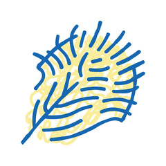 fluffy feather soft icon doodle illustration