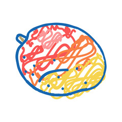 mango ripe delicious icon doodle illustration