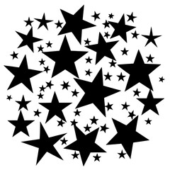 Obraz premium Celebrate freedom with this 4th of July star silhouette design—perfect for patriotic printables, t-shirts, and festive decorations.