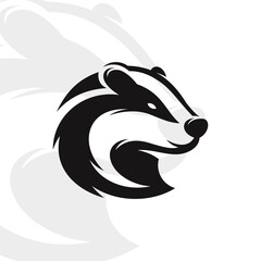 Badger logo on isolated background v17