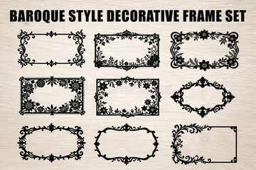 Obraz premium Laser floral Antique Frame Collection