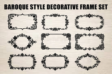 Fototapeta premium Laser floral Antique Frame Collection