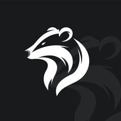 Badger logo on isolated background v40