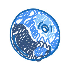 fresh blueberries icon doodle illustration
