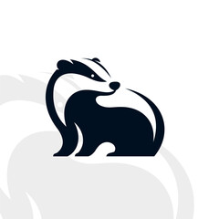 Badger logo on isolated background v45