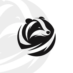 Badger logo on isolated background v53