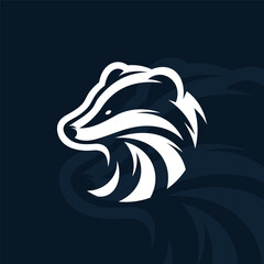 Badger logo on isolated background v60